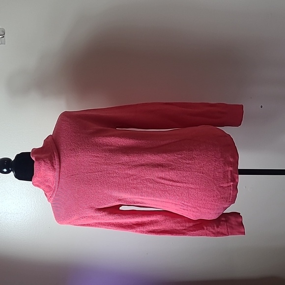 Lauren Ralph Lauren Pink Waffle Cowl Neck Sweater Size L - Picture 5 of 8